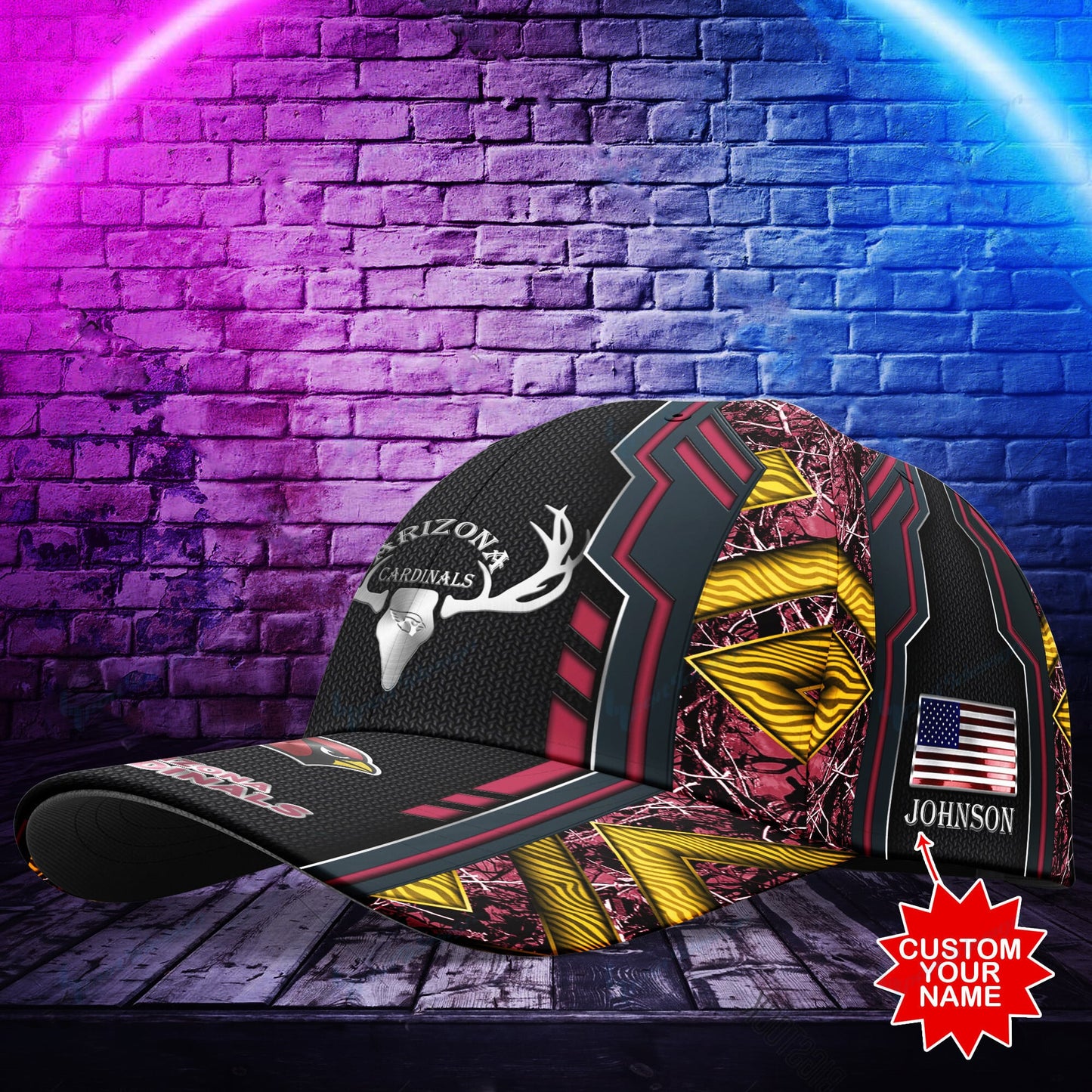 Arizona Cardinals Personalized Classic Cap BG445