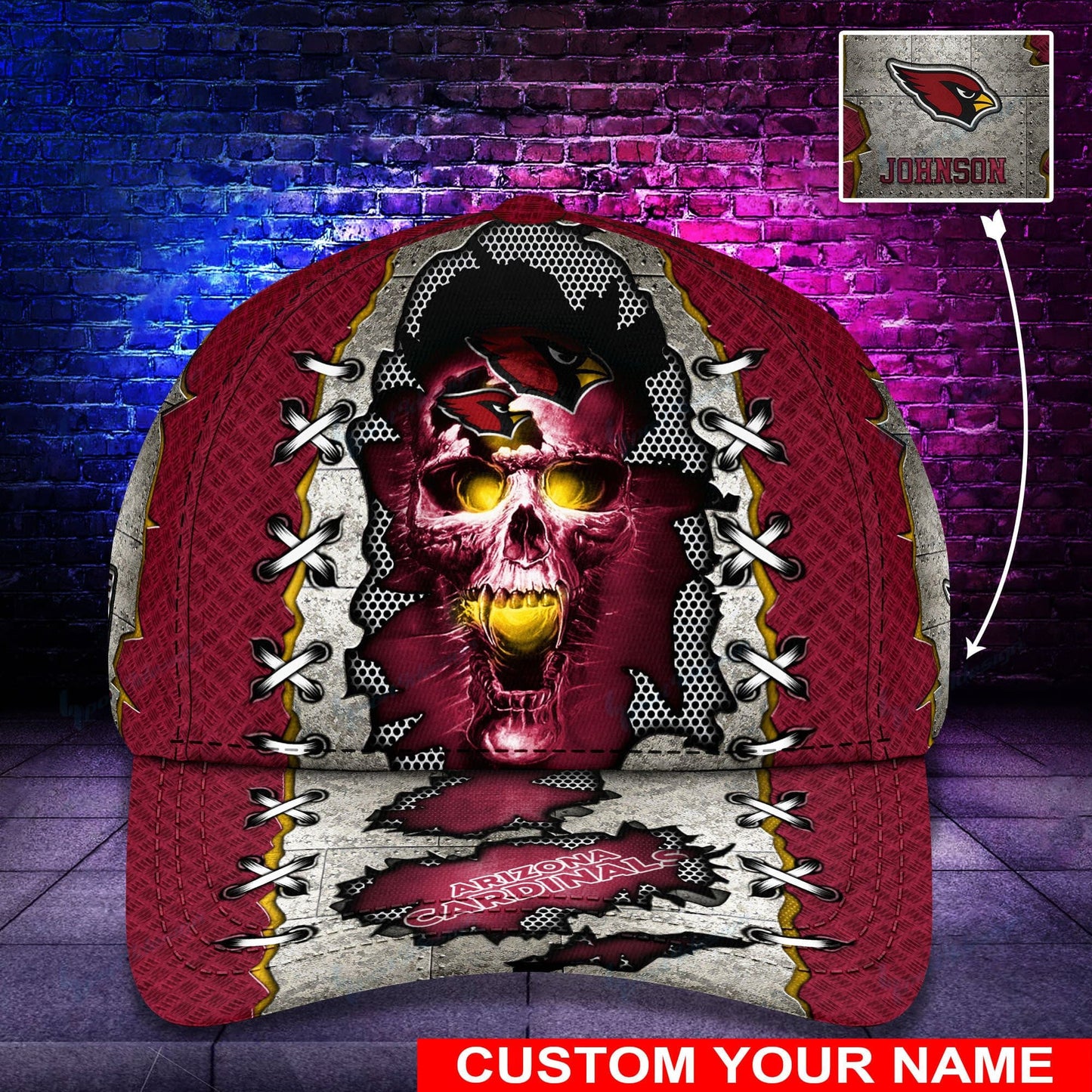 Arizona Cardinals Personalized Classic Cap BG475