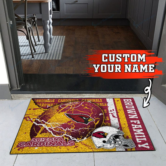 Arizona Cardinals Personalized Doormat BG01