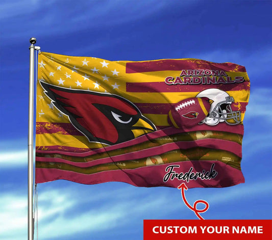 Arizona Cardinals Personalized Flag 01