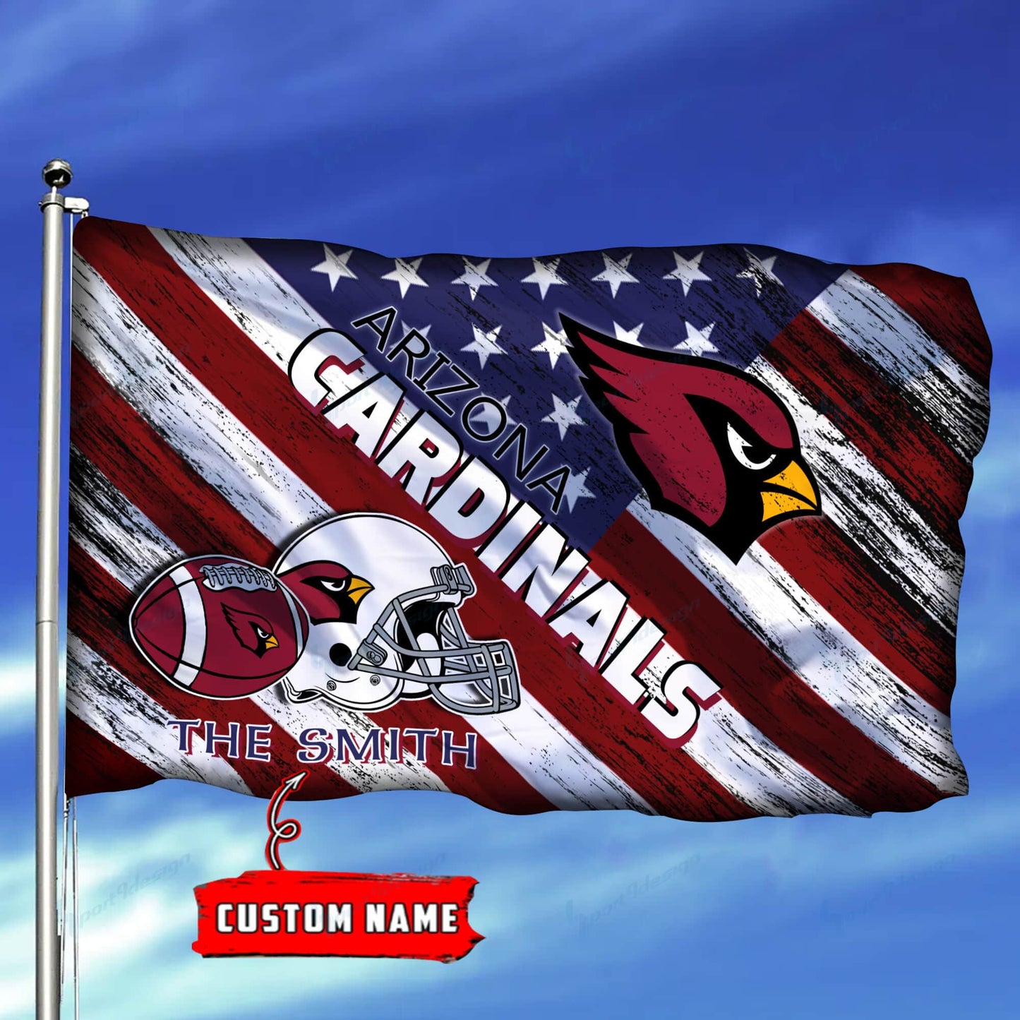 Arizona Cardinals Personalized Flag 135