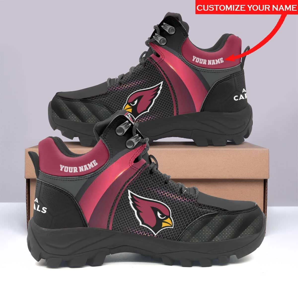 Arizona Cardinals Personalized Hiking Shoes 64
