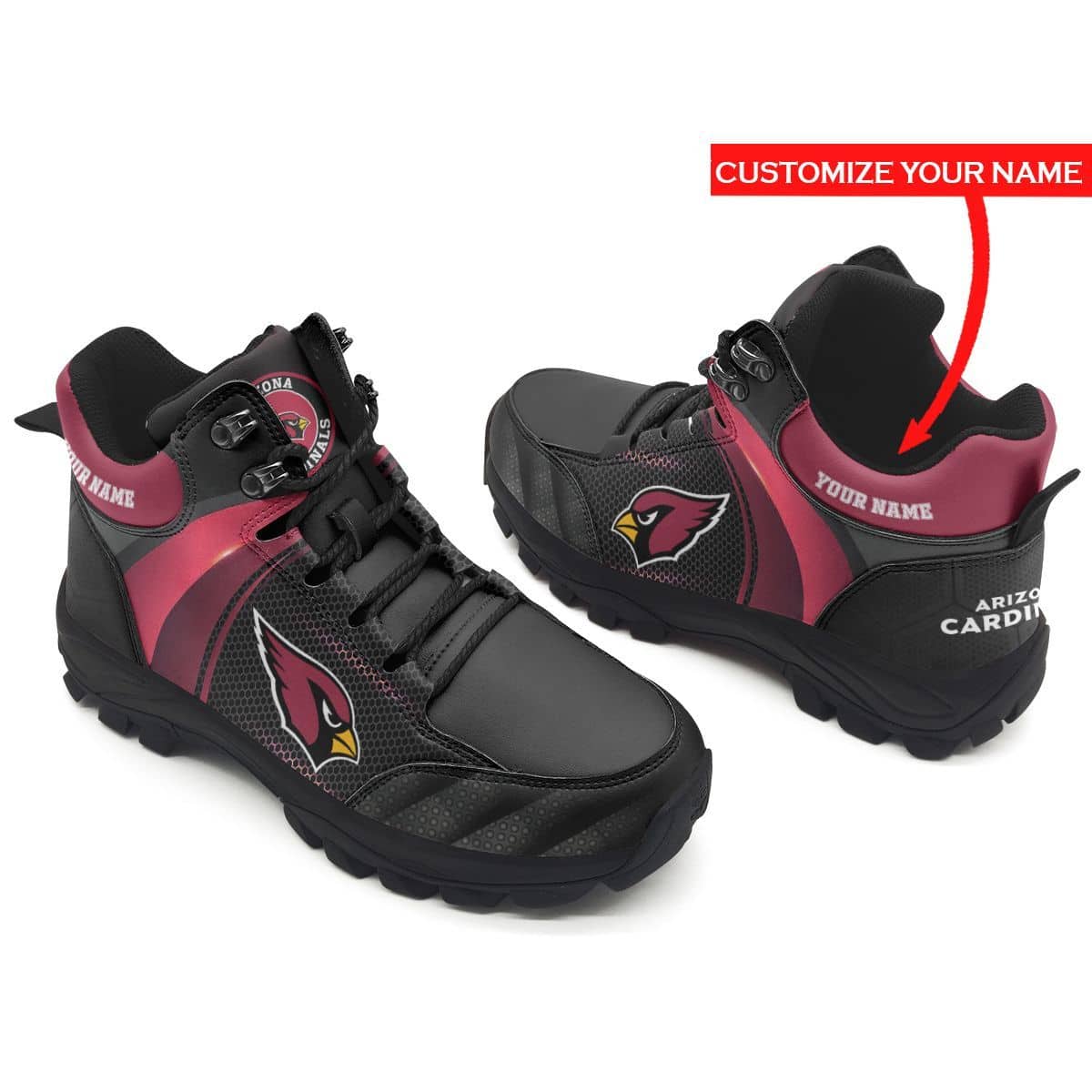 Arizona Cardinals Personalized Hiking Shoes 64