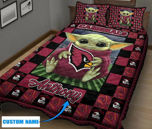 Arizona Cardinals Personalized Quilt Set BG33