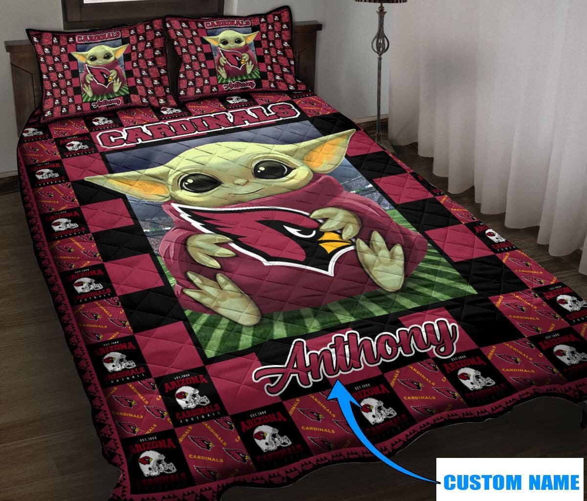 Arizona Cardinals Personalized Quilt Set BG33