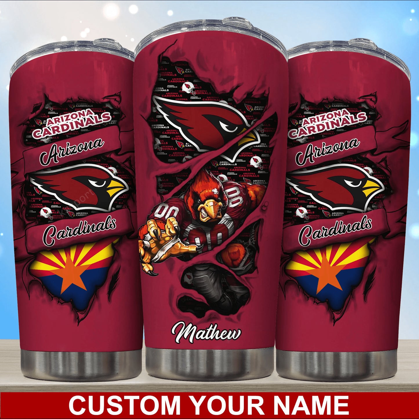 Arizona Cardinals Personalized Tumbler BG221