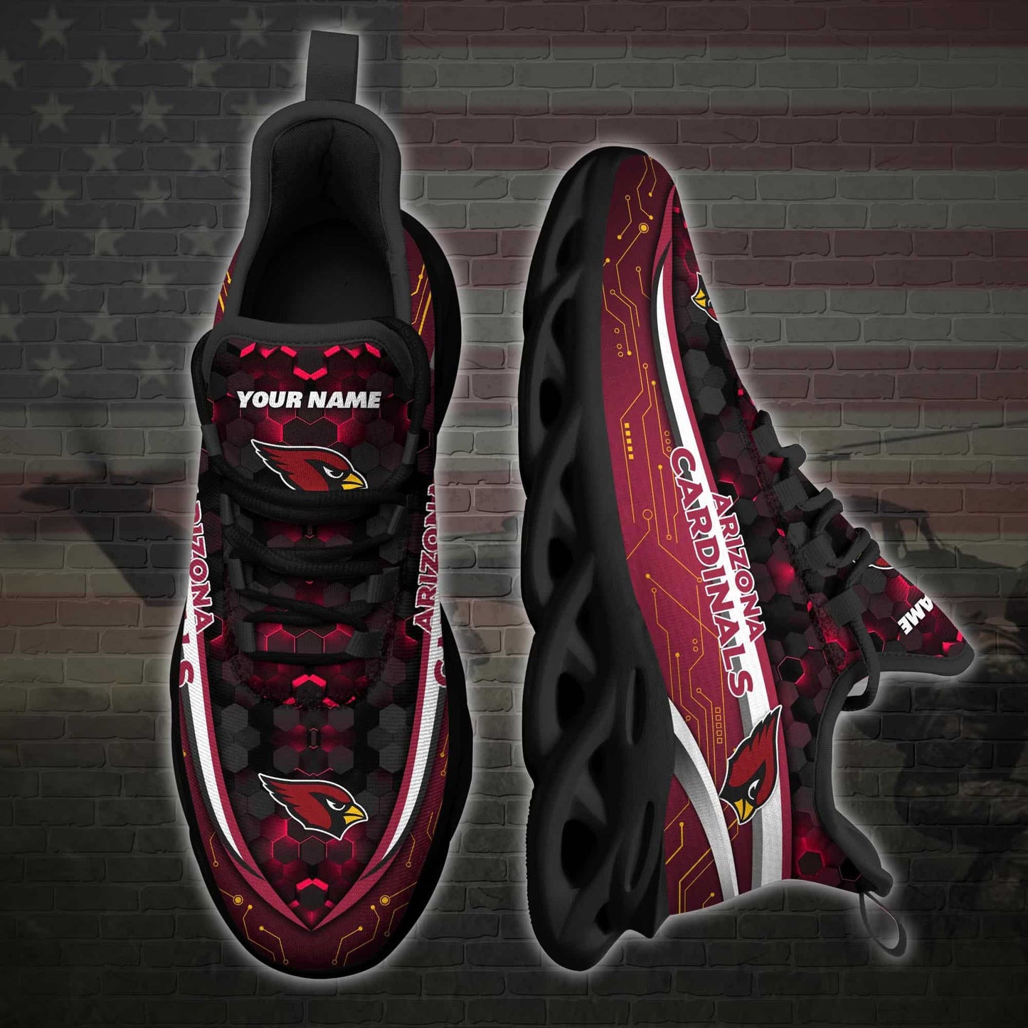 Arizona Cardinals Personalized Yezy Running Sneakers 114