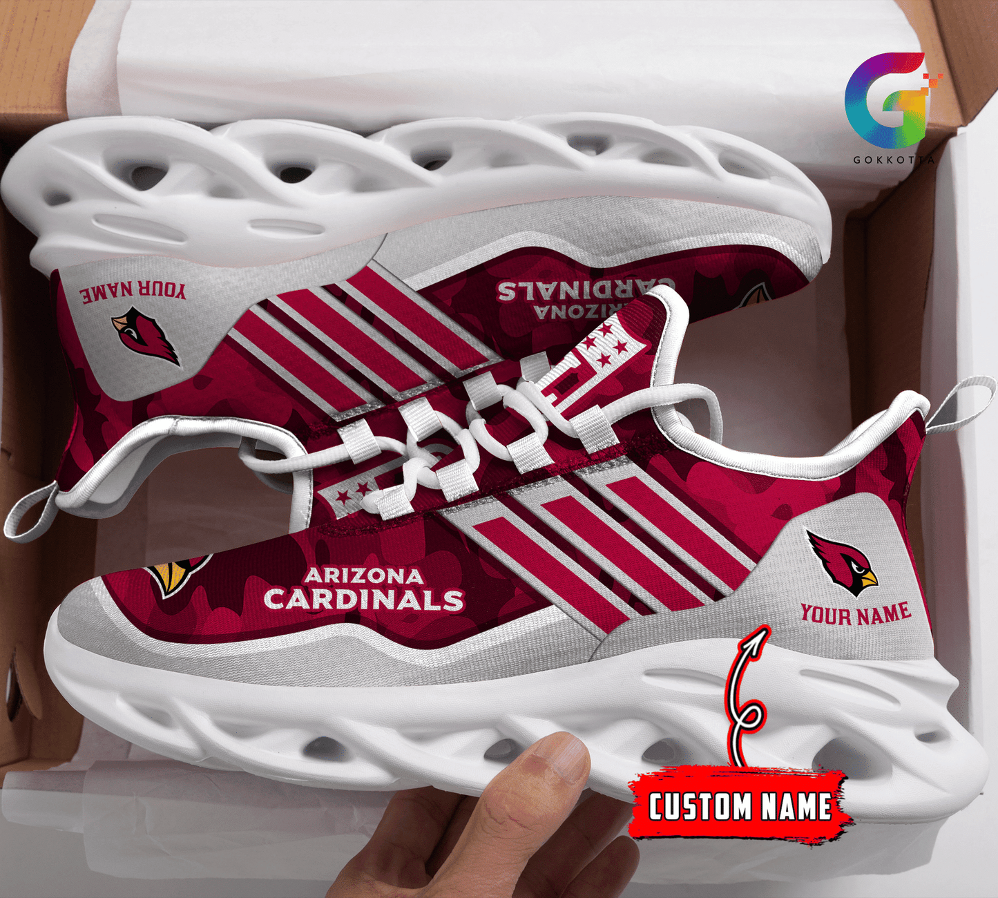 Arizona Cardinals Personalized Yezy Running Sneakers BG332
