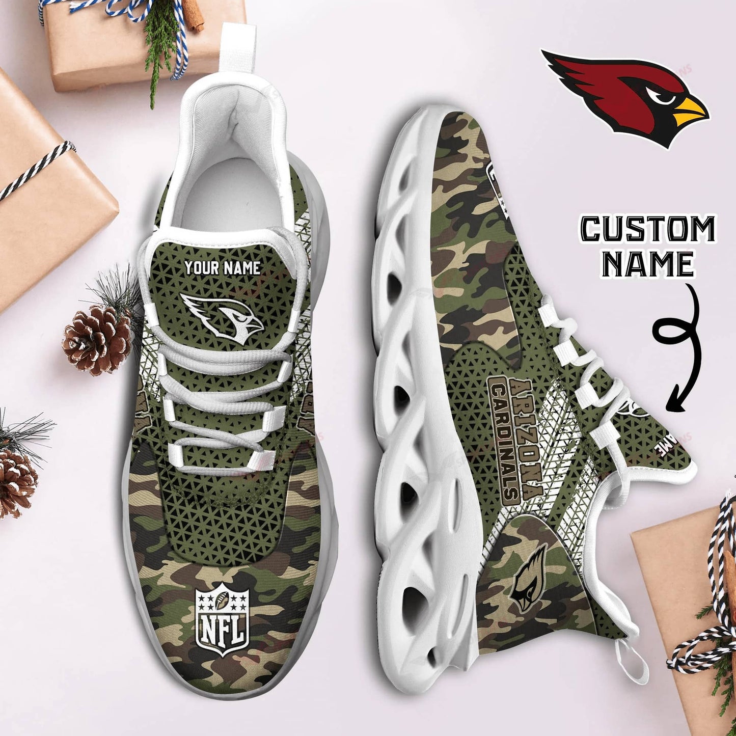 Arizona Cardinals Personalized Yezy Running Sneakers SPD590