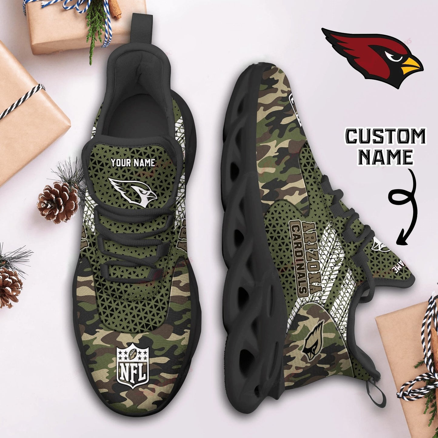 Arizona Cardinals Personalized Yezy Running Sneakers SPD590