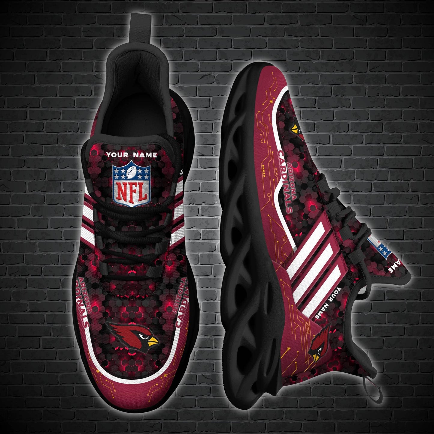 Arizona Cardinals Personalized Yezy Running Sneakers SPD639