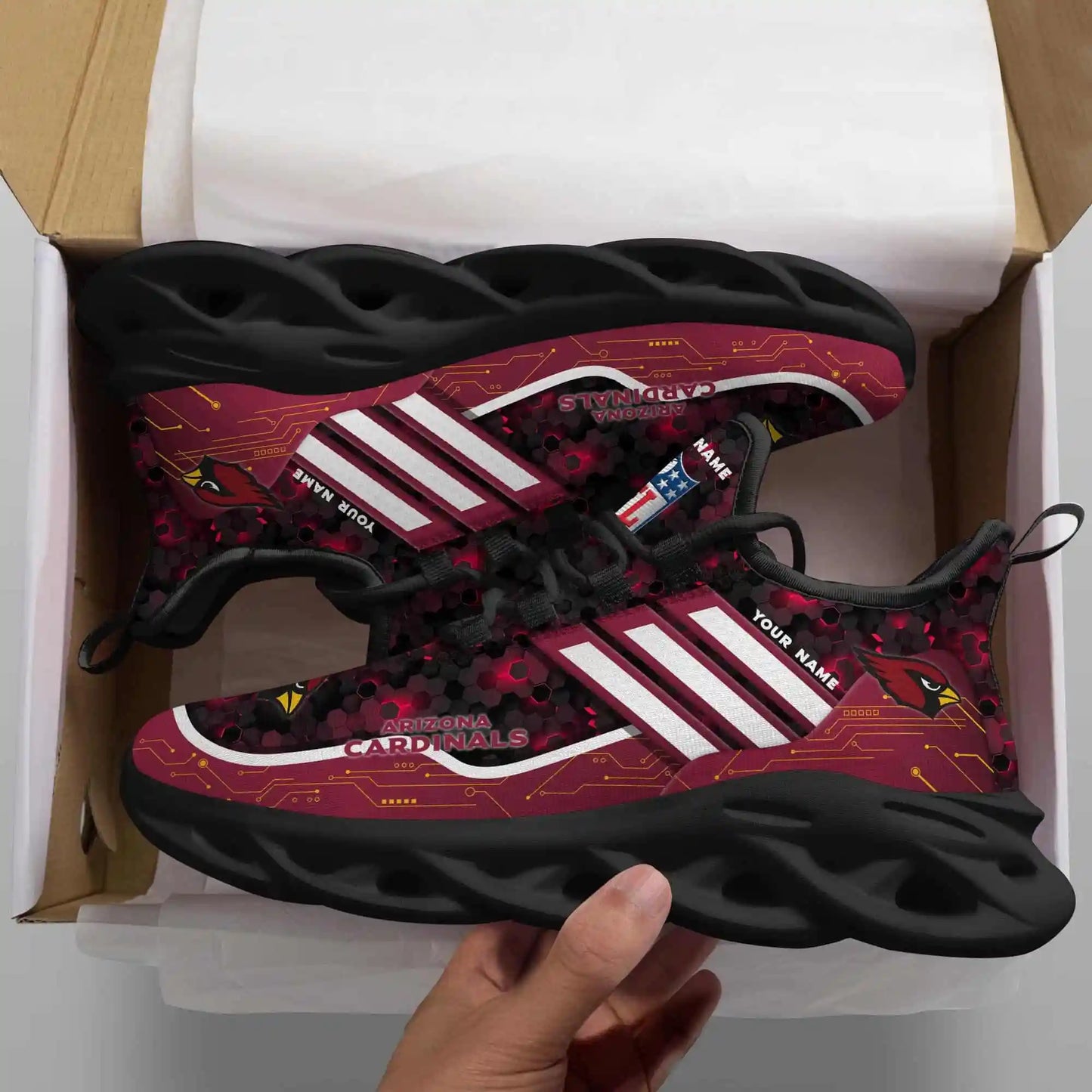Arizona Cardinals Personalized Yezy Running Sneakers SPD639