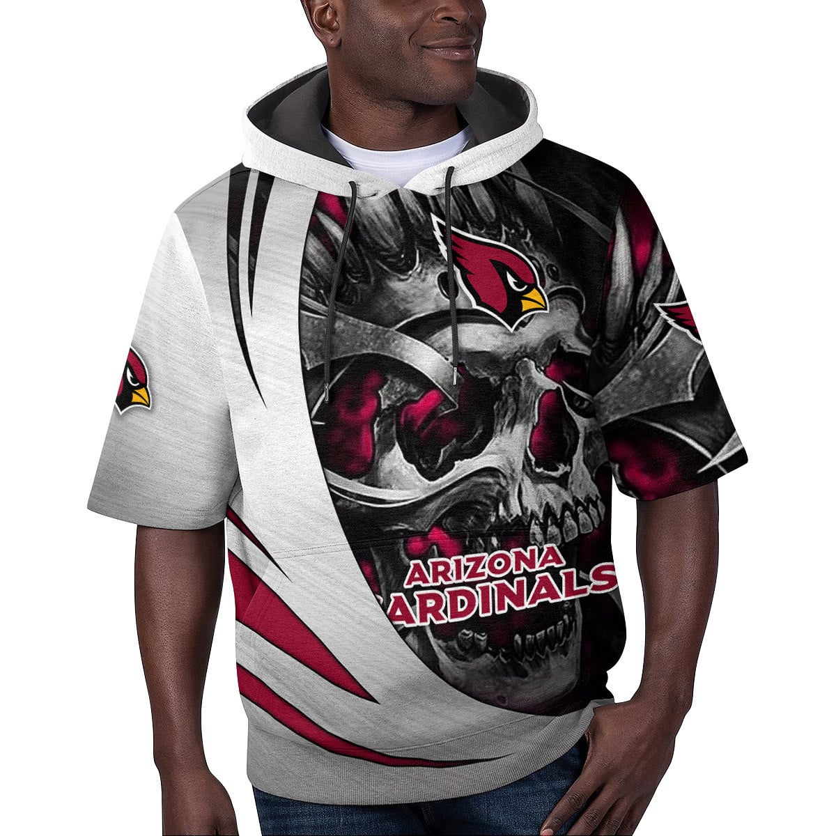 Arizona Cardinals Short Sleeve Hoodie BG64