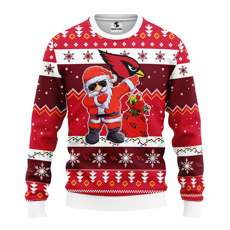 Arizona Cardinals Dabbing Santa Claus Ugly Christmas Sweater BGSWT156