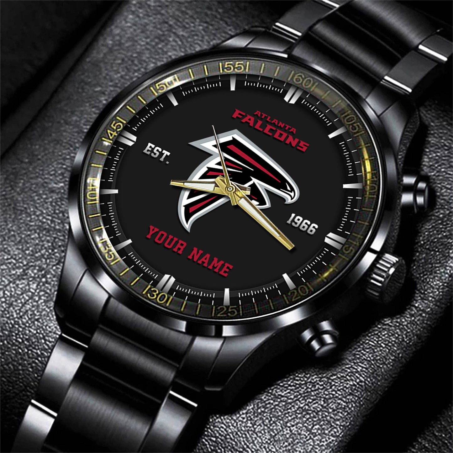 Atlanta Falcons Black Fashion Watch Gifts For Sport Fans AZWATCH056