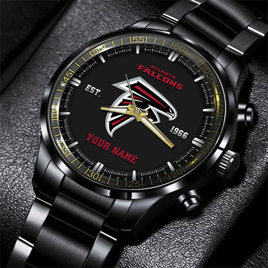 Atlanta Falcons Black Fashion Watch Gifts For Sport Fans AZWATCH056