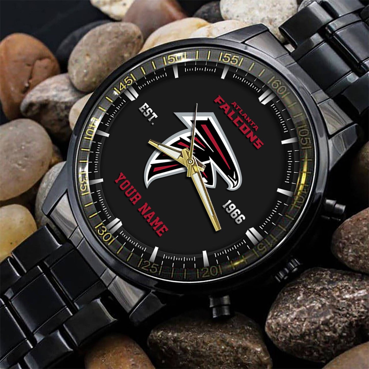 Atlanta Falcons Black Fashion Watch Gifts For Sport Fans AZWATCH056