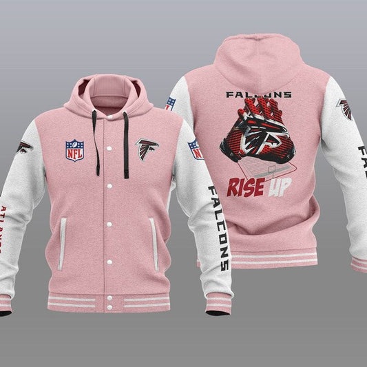 Atlanta Falcons Hooded Button Jacket with Hood 30