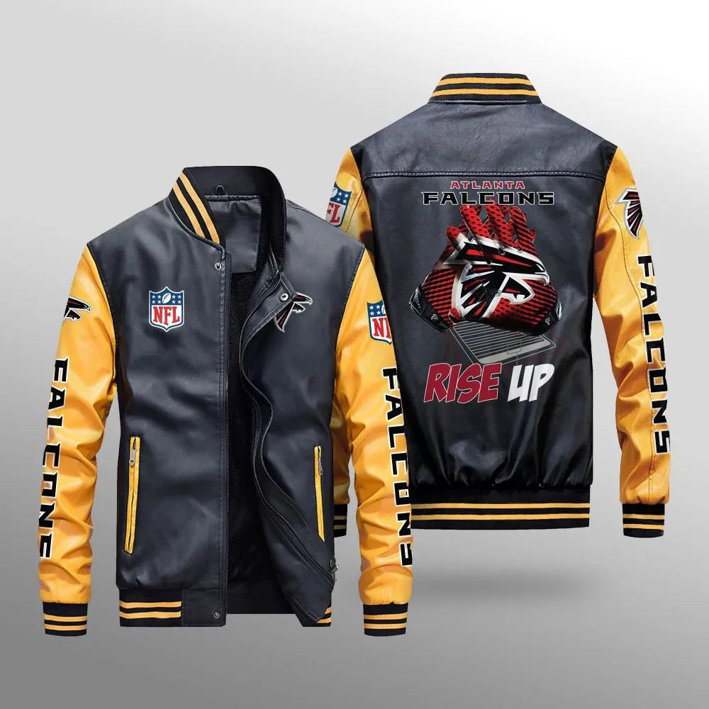 Atlanta Falcons Leather Bomber Jacket BG18