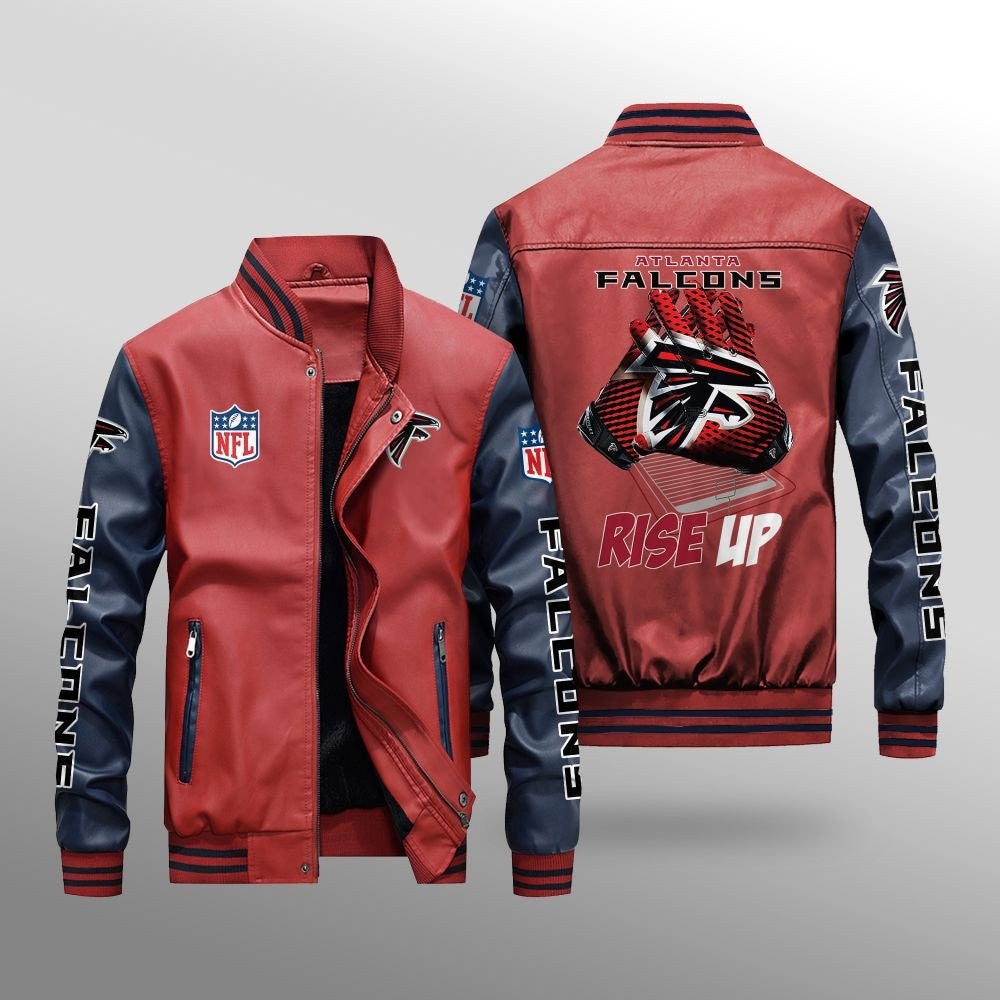 Atlanta Falcons Leather Bomber Jacket BG18