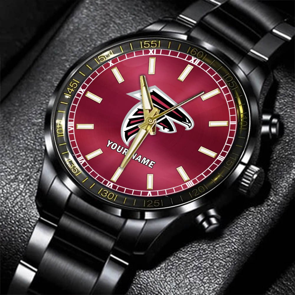 Atlanta Falcons Black Fashion Watch Gifts For Sport Fans AZWATCH034