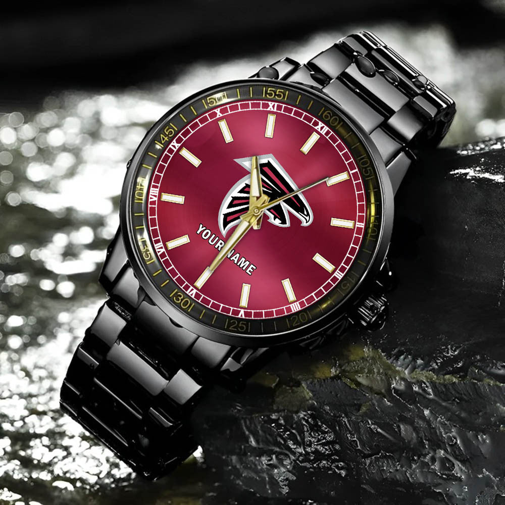 Atlanta Falcons Black Fashion Watch Gifts For Sport Fans AZWATCH034