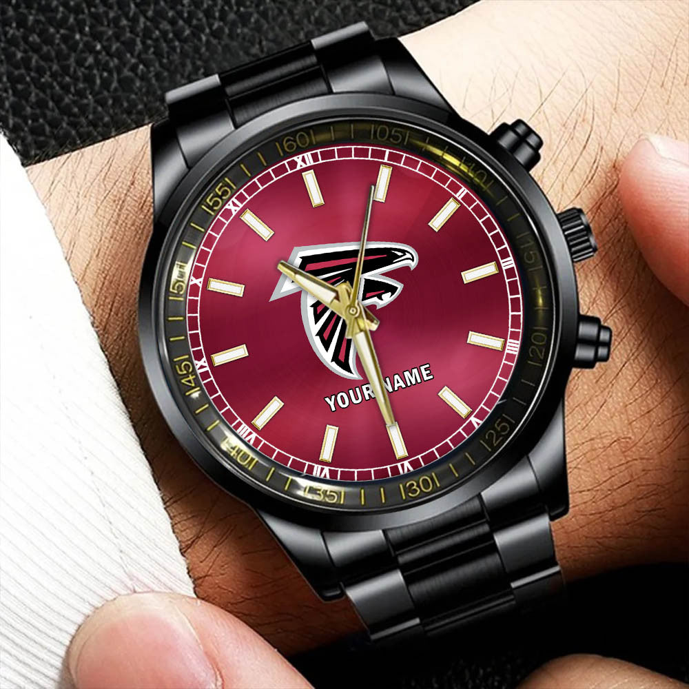 Atlanta Falcons Black Fashion Watch Gifts For Sport Fans AZWATCH034