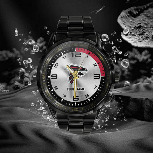 Atlanta Falcons Black Fashion Watch Gifts For Sport Fans AZWATCH002