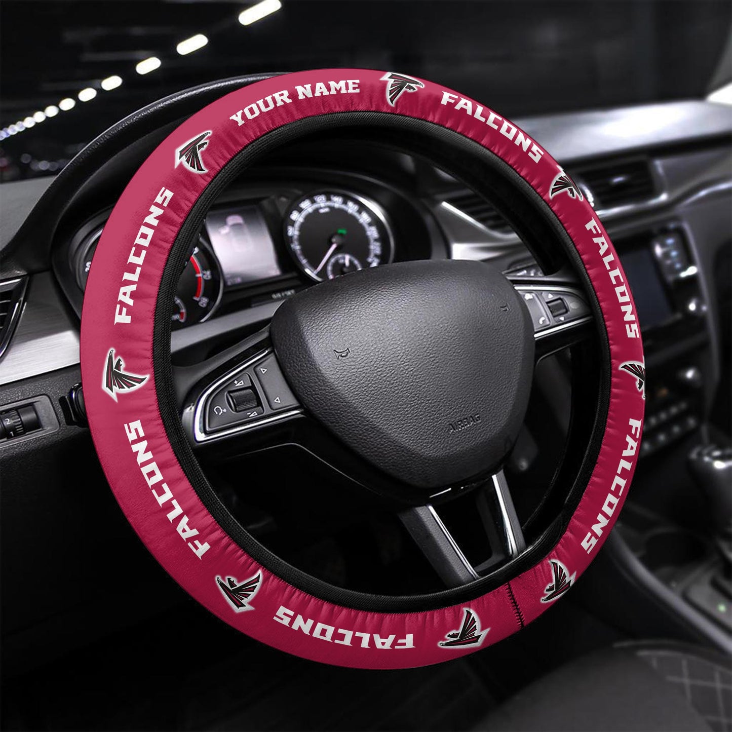 Atlanta Falcons Personalized 3D Steering Wheel Cover 65
