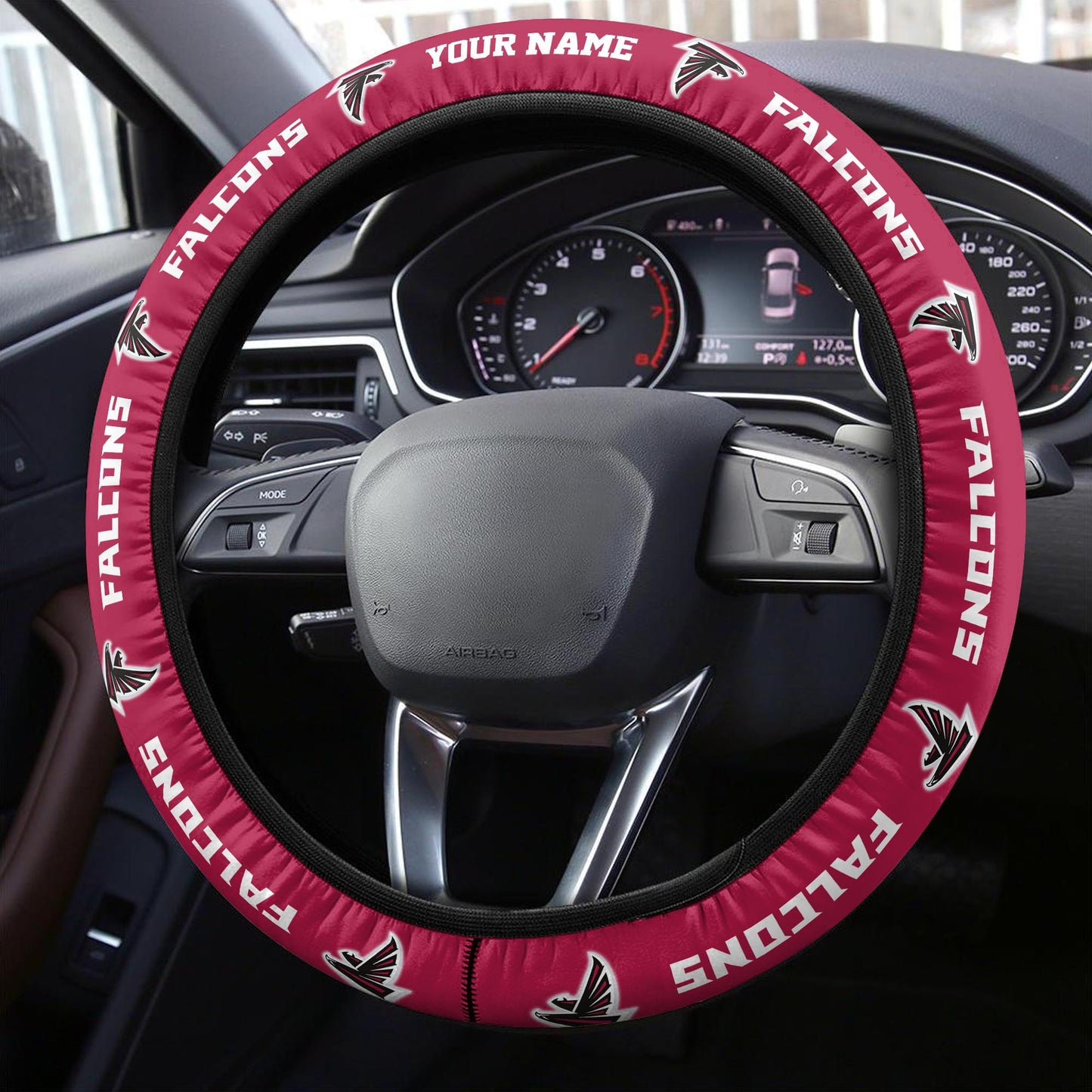 Atlanta Falcons Personalized 3D Steering Wheel Cover 65