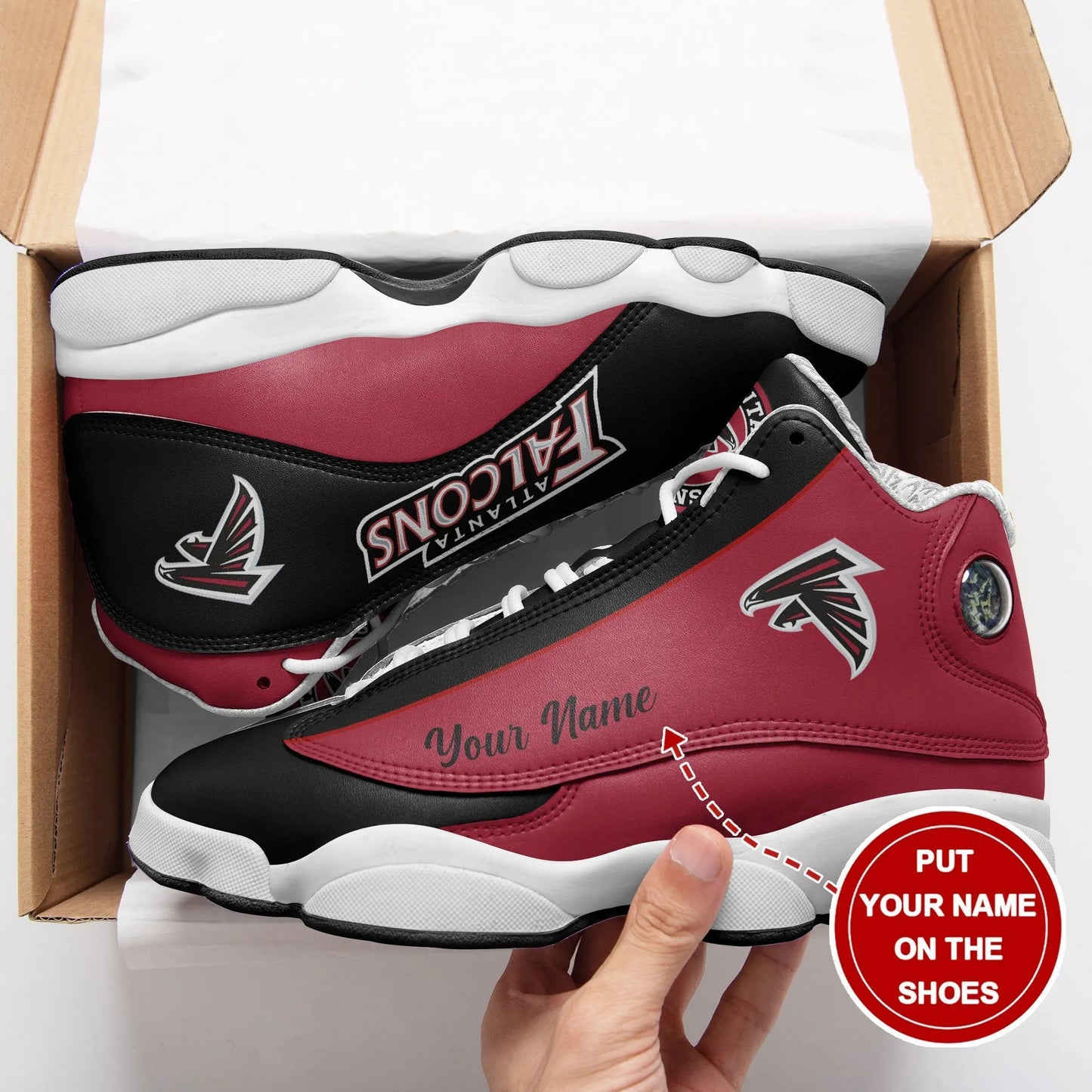 Atlanta Falcons Personalized Air JD13 Sneakers 010