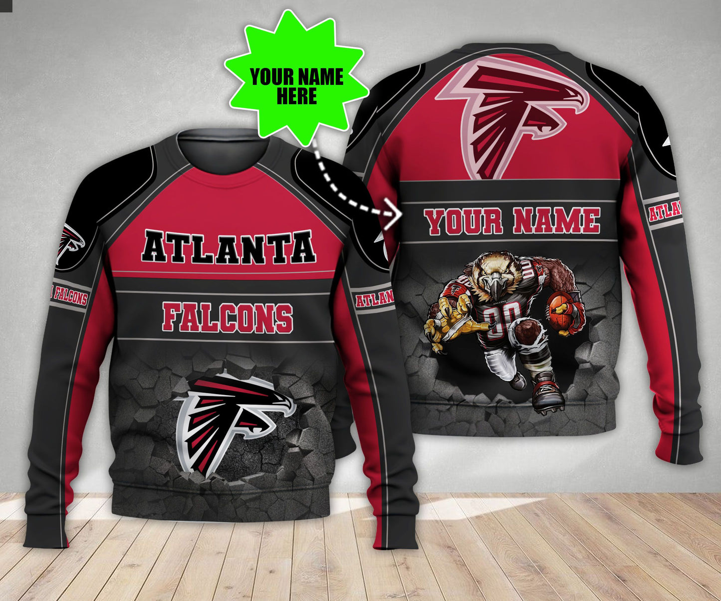 Atlanta Falcons Personalized All Over Printed 582