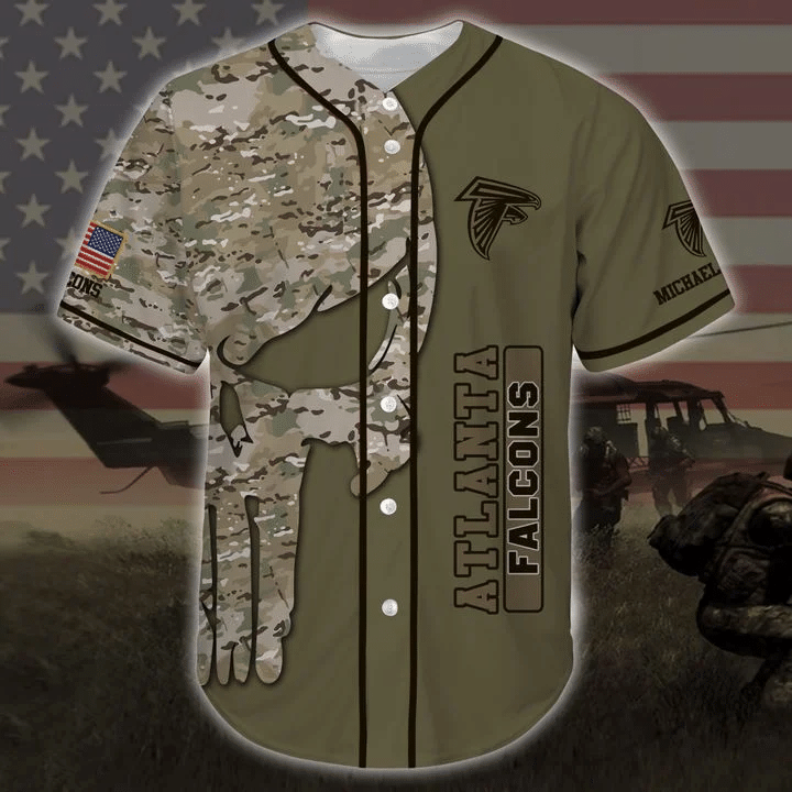 Atlanta Falcons Personalized Baseball Jersey BG137
