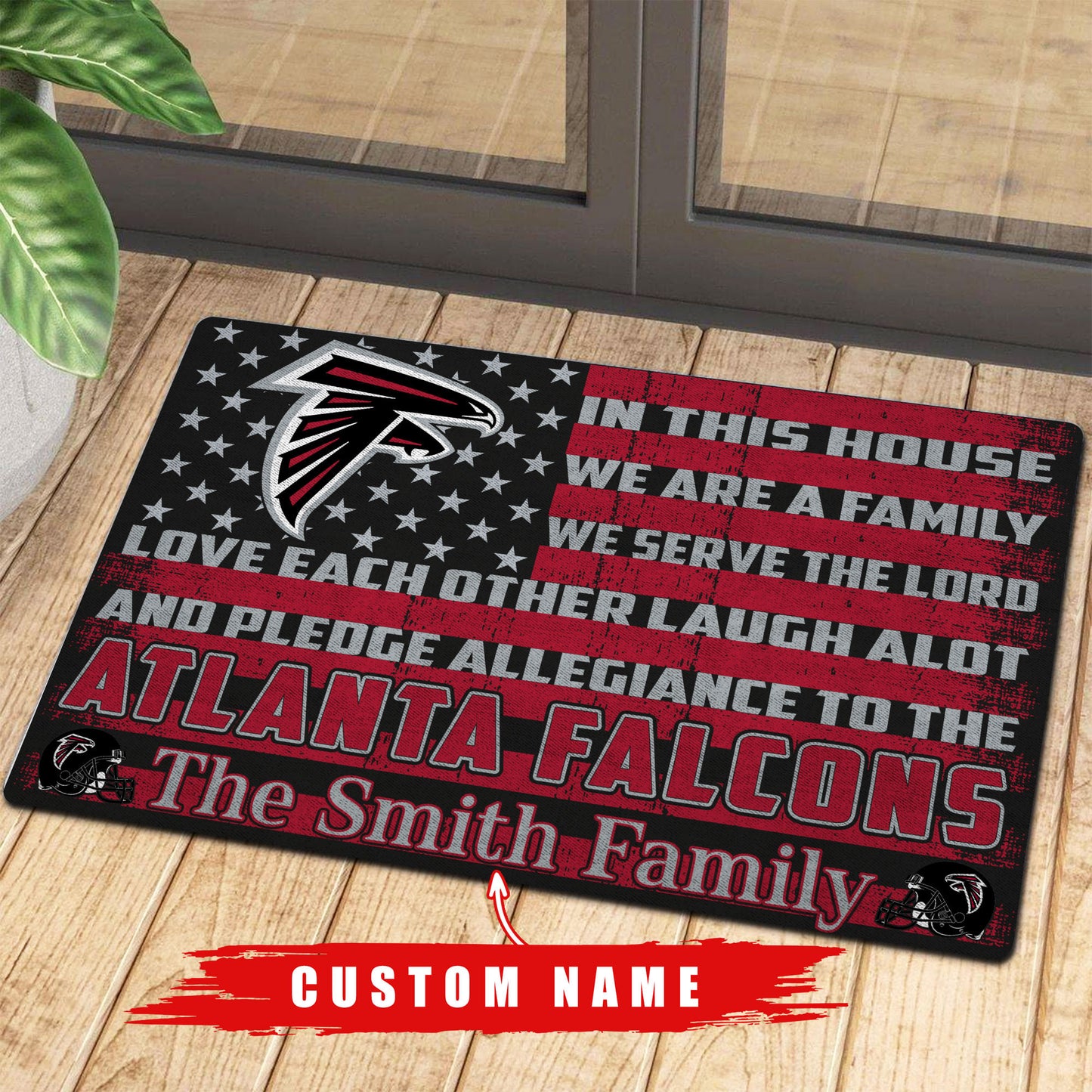 Atlanta Falcons Personalized Doormat BG285