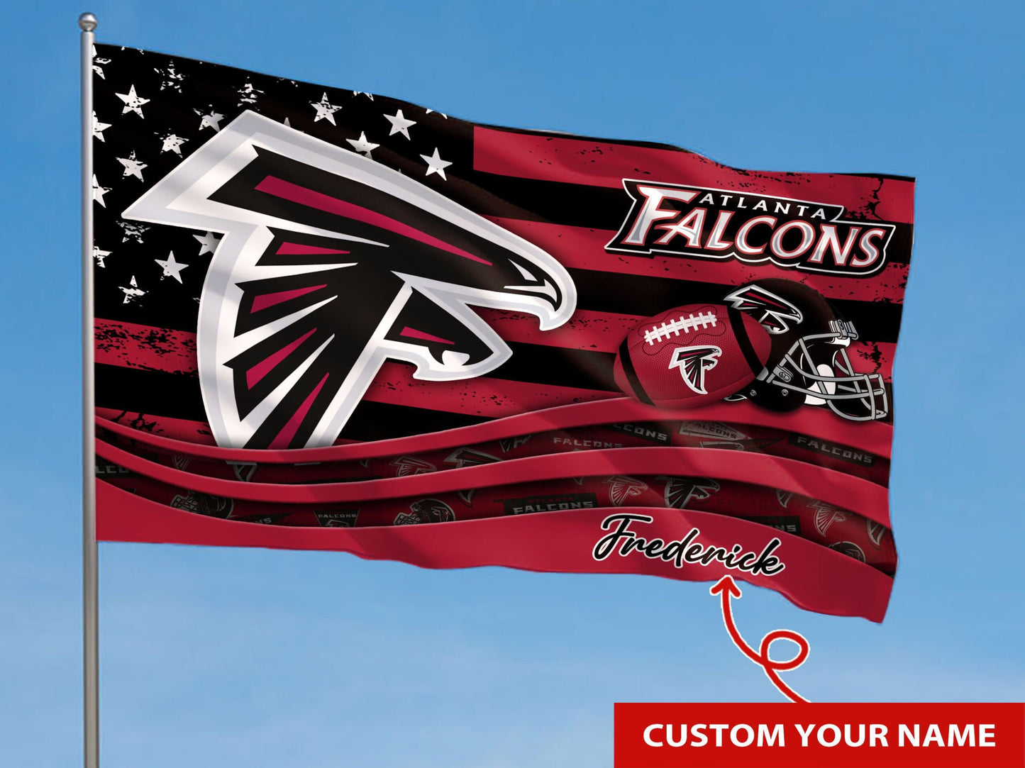 Atlanta Falcons Personalized Flag 02