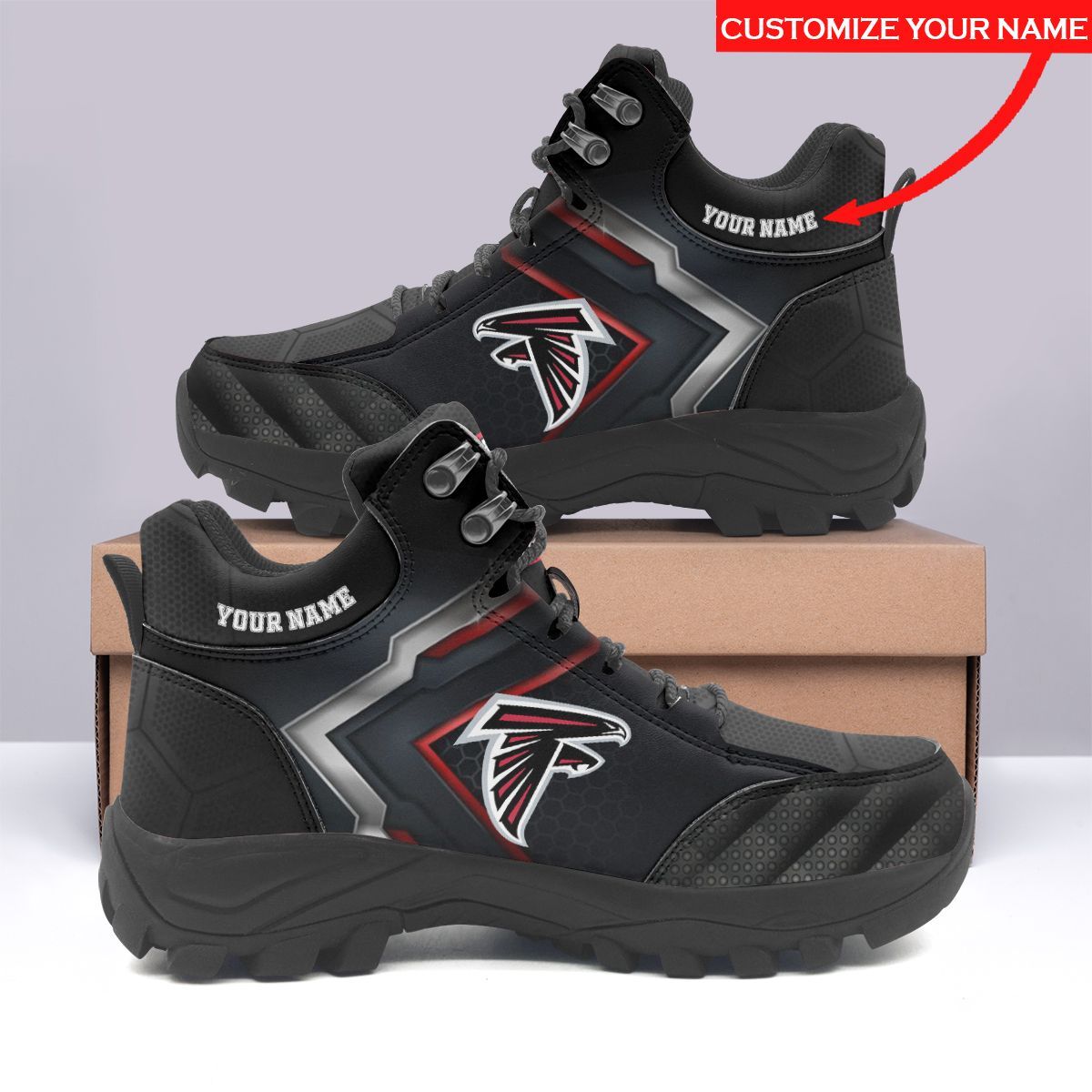 Atlanta Falcons Personalized Hiking Shoes 49
