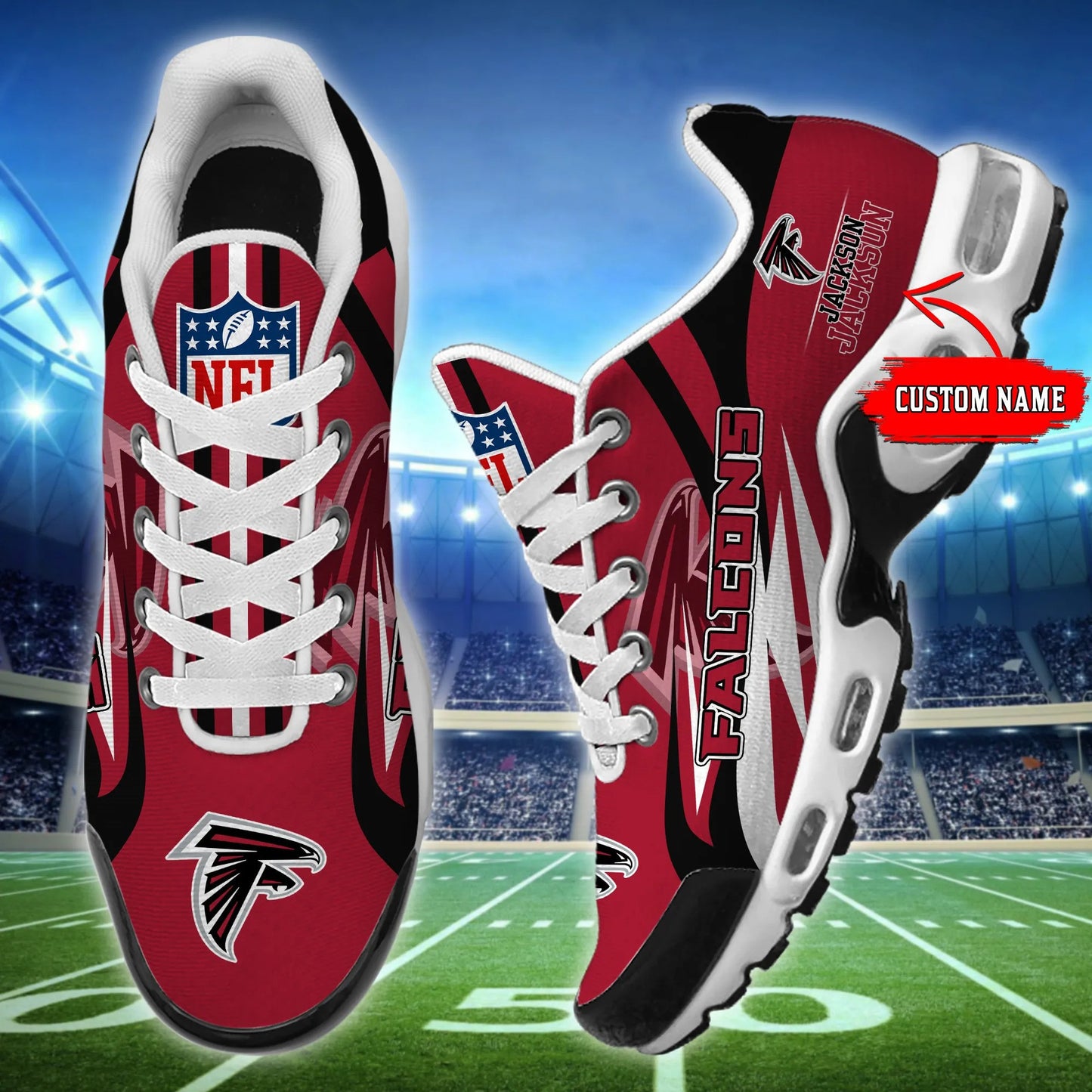 Atlanta Falcons Personalized Plus T-N Youth Sneakers BG81