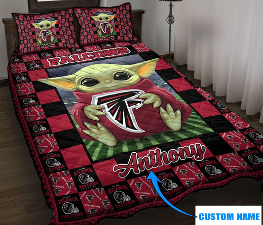 Atlanta Falcons Personalized Quilt Set BG34