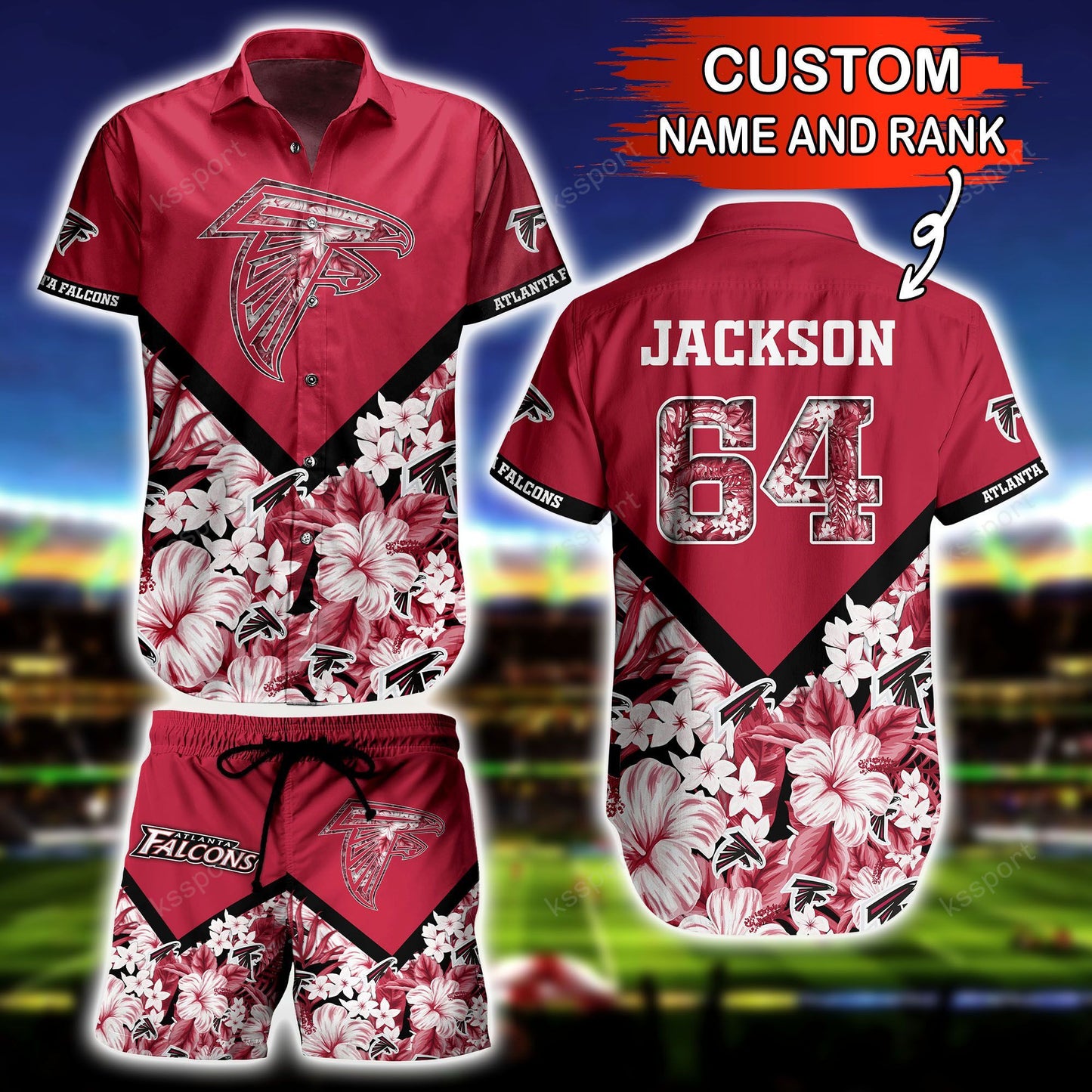 Atlanta Falcons Personalized Shirt and Shorts BG271