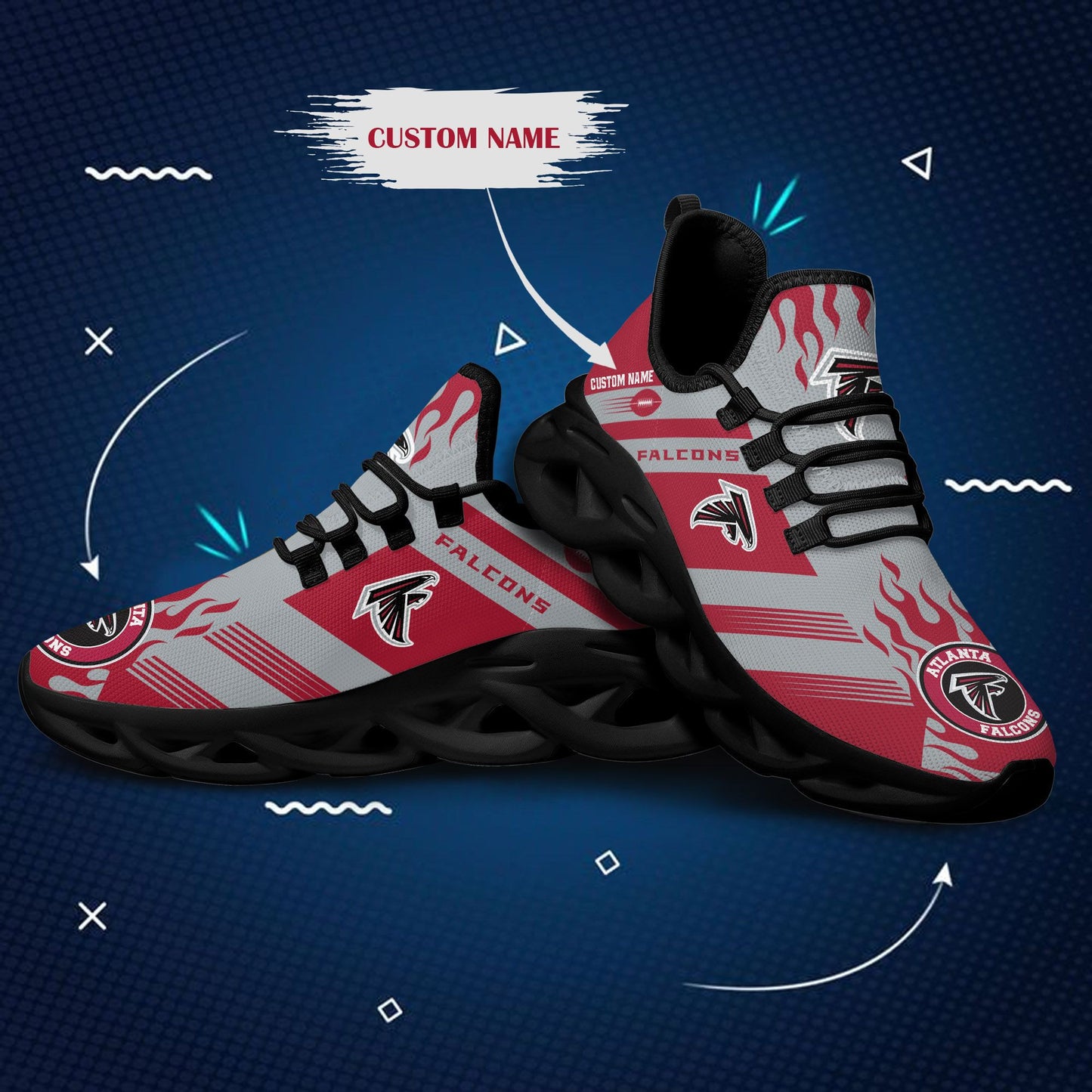 Atlanta Falcons Personalized Yezy Running Sneakers BB569
