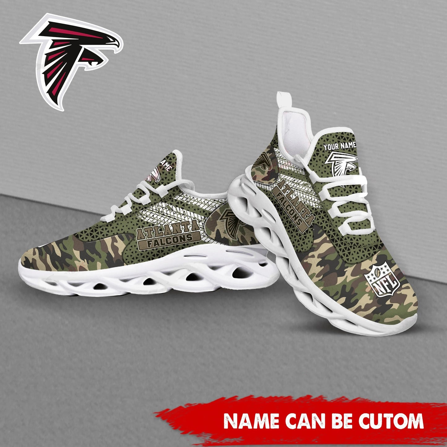Atlanta Falcons Personalized Yezy Running Sneakers SPD591