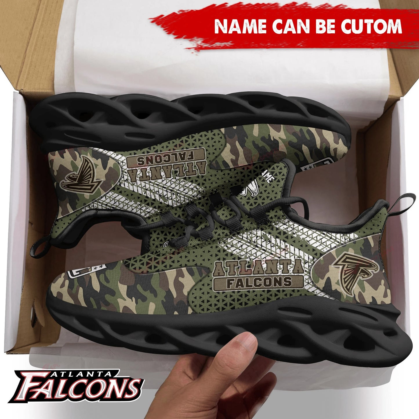 Atlanta Falcons Personalized Yezy Running Sneakers SPD591