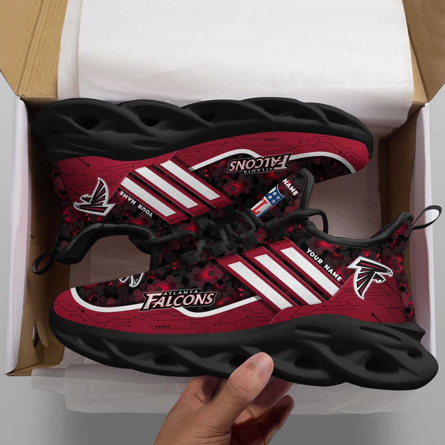 Atlanta Falcons Personalized Yezy Running Sneakers SPD640