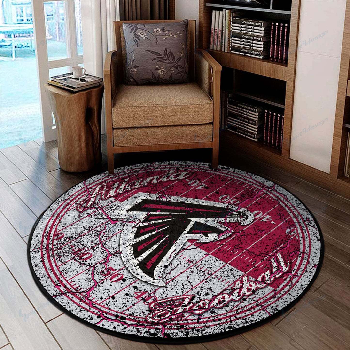 Atlanta Falcons Round Rug 55