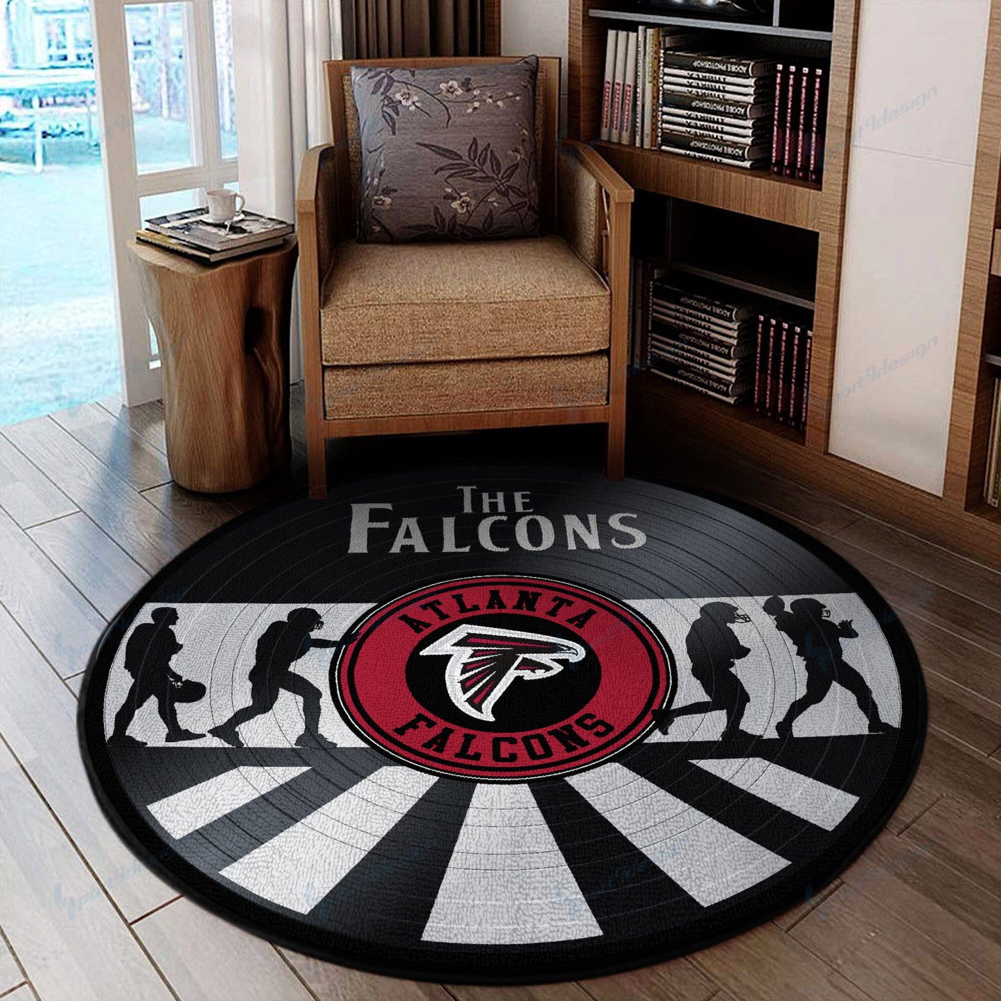 Atlanta Falcons Round Rug 85