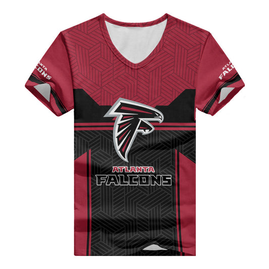 Atlanta Falcons Summer V-neck Women T-shirt BG320