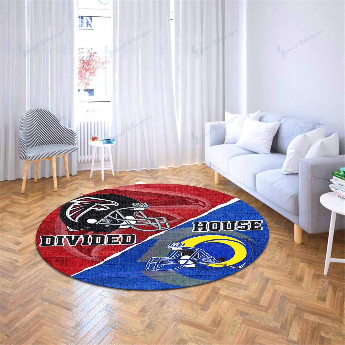 Atlanta Falcons vs Los Angeles Rams Round Rug 118