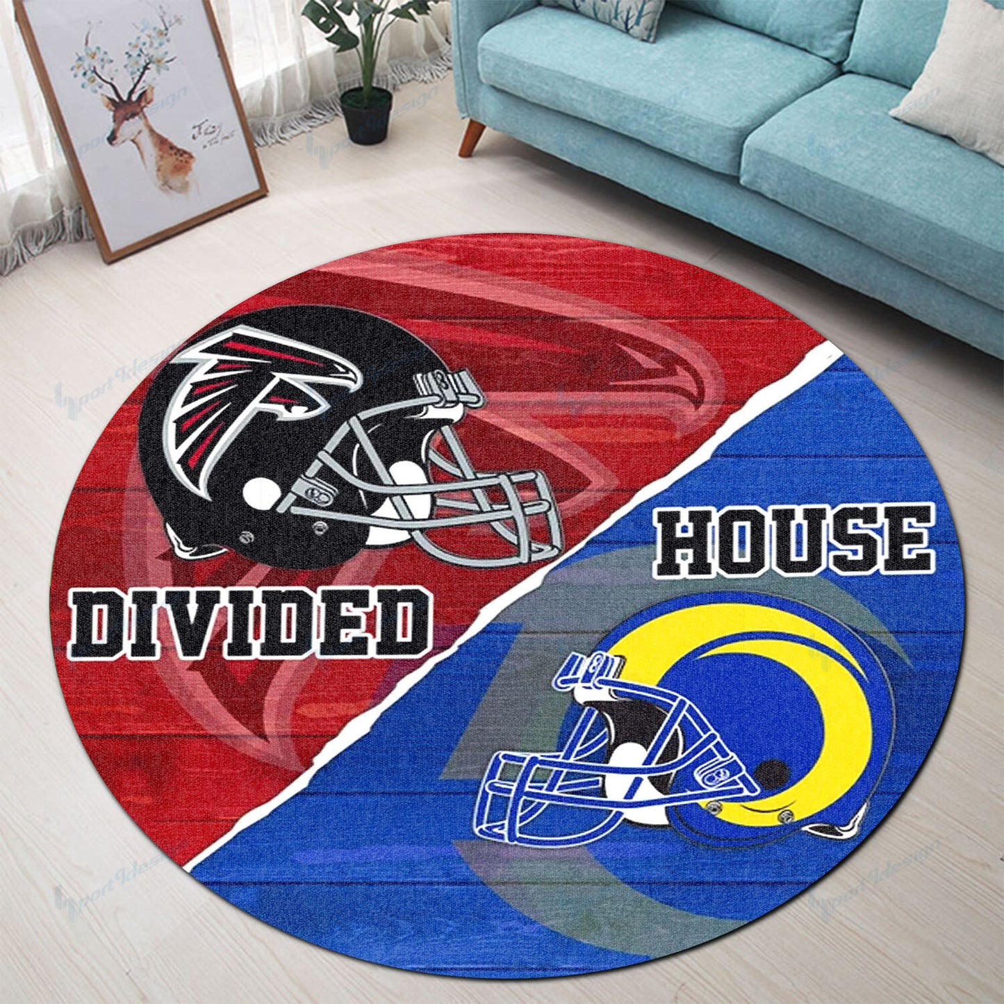 Atlanta Falcons vs Los Angeles Rams Round Rug 118