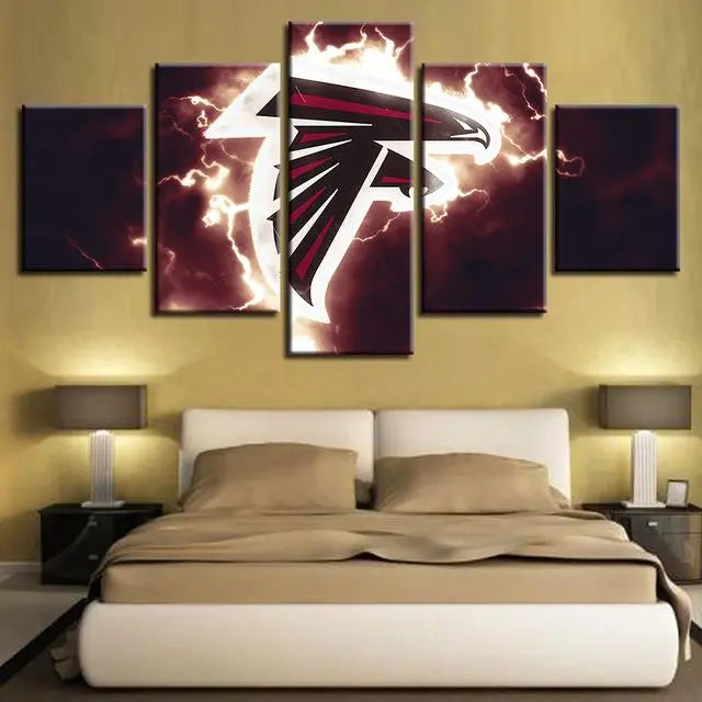 Atlanta Falcons 5 Piece Canvas Wall Art With Frame HA02