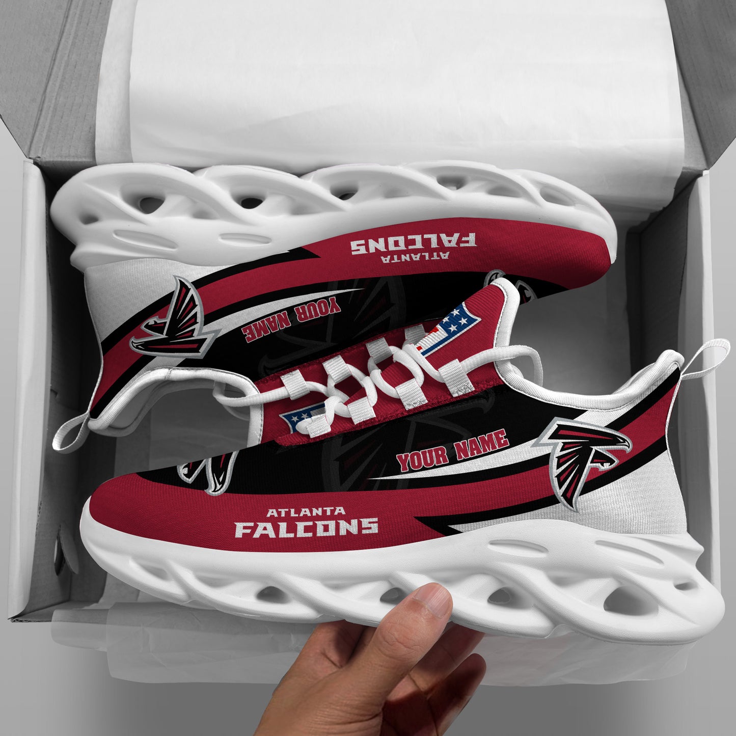 Atlanta Falcons Personalized Yezy Running Sneakers SPDMS785